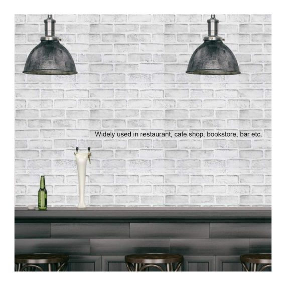 10M 3D Stone Brick Wallpaper - Modernes dekoratives Wandbild für Zuhause Café & Bar
