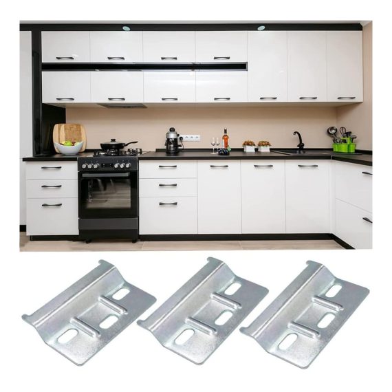 14er Set Stahl Regalträger & -stützen | Zodors Metall Tragerplatte für Hängeschränke | Schrankaufhangeschiene 60 mm Stahl verzinkt | Wandbefestigung für Hängeschränke und Schrankaufhänger