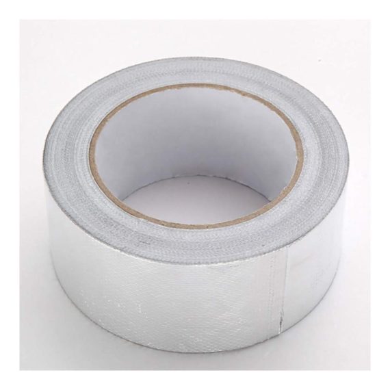 Aluminiumklebebänder 50mmx25m - Selbstklebendes Aluband mit Glasgittergewebe - Thermoshield Hitzeschutz - Temperaturbeständig von -30 bis 120°C