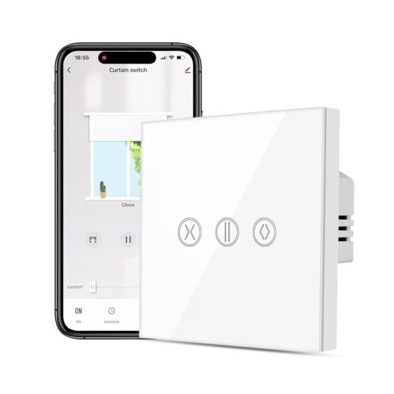 WLAN Rollladenschalter mit Nullleiter für Smart Home Steuerung - WiFi Jalousien Schalter mit Zeitsteuerung und Prozentuale Steuerungsoptionen