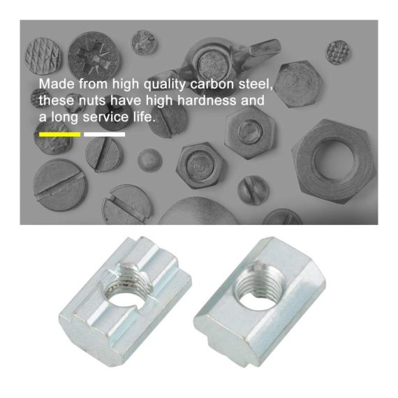 Verzinkte T-Nut-Schiebemutter aus Kohlenstoffstahl für Aluminiumprofile - M8 (Nationaler Standard 40 Typ