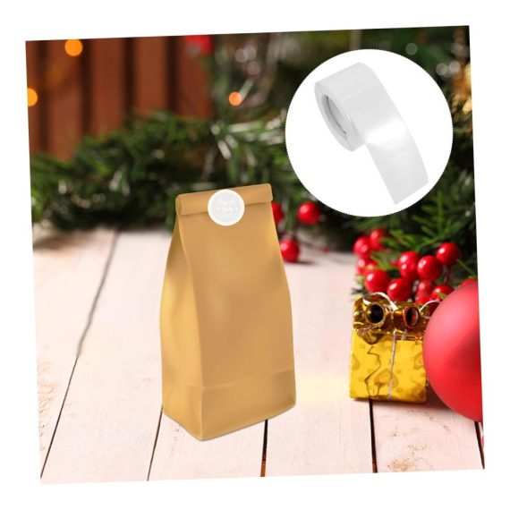Doppelseitige Klebebänder 1000pcs Transparente Sealer Dot Tape White Circle Stickers Mail Wafer Seal Craft Round Party Favor Stickers - Premium Transparent Sticker Set für sicheres Versiegeln und Dekorieren