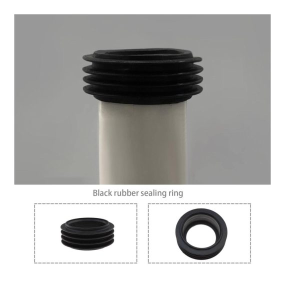2er Set Hochwertige Gummimanschetten für Spülkästen - Dichtungen für 48-50mm Spülrohr & 58-60mm Abflussrohr inkl. Toiletteneinlass Spülventil & Rohr - Toilettenzubehör für optimale Funktion