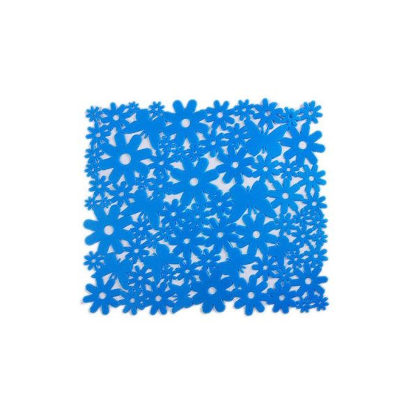 2er Set Küchenspülenmatte - Schmetterling Blau | Quadratische Spülbeckenschutz-Matte für Wärmedämmung und Rutschfestigkeit (27 x 30) - Küchenspüle Zubehör