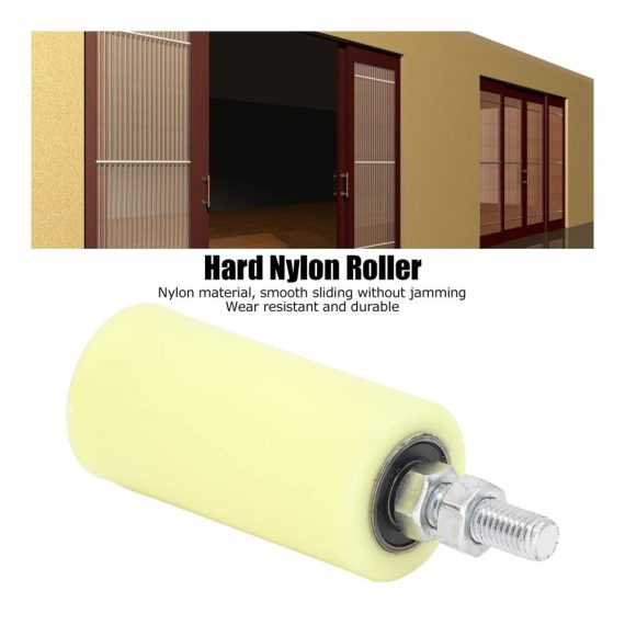 Türklopfer Führungspfostenrolle - 100-mm-Hochleistungs-Rolltorführung aus Hartem Nylon für Schiebetore und Rolltore Universelle Türbeschläge inklusive