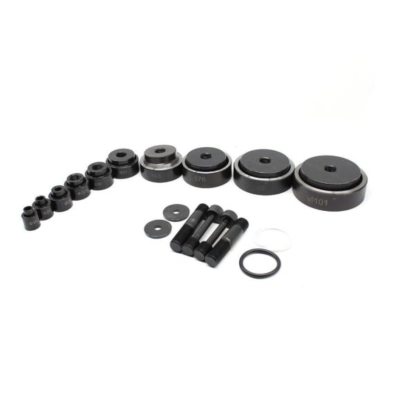 Hydraulisches Blechlocher Set 15t - Lochstanze mit Zylinder Hydraulikpumpe und Koffer (16mm - 101mm