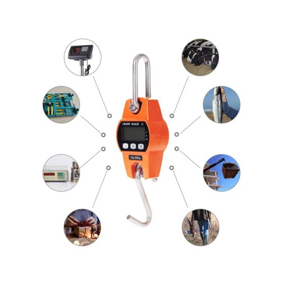 Elektronische Kranwaage Hyindoor 300KG - Digitale Zugwaage mit Haken für präzise Wild- und Kranmessungen