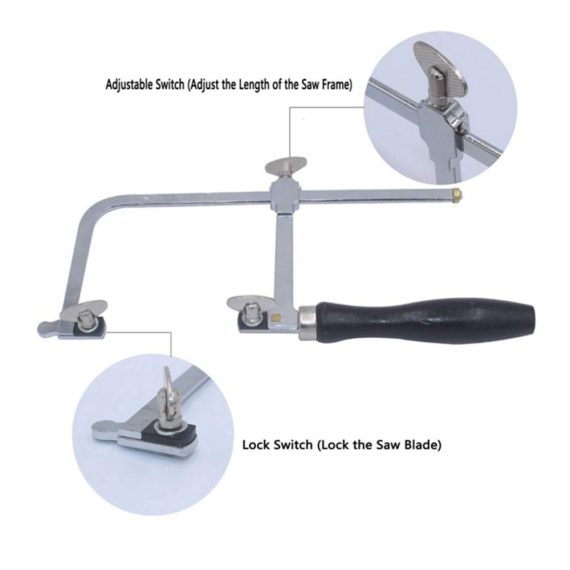 3-in-1 Juweliersägen-Set mit 144 Klingen und Pin Clamp für präzise Metallarbeiten - Profi Schmuckwerkzeuge