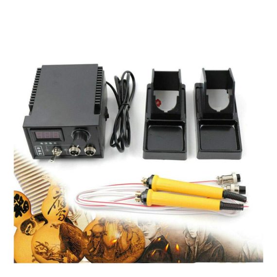 60W Lötkolben Brandmalstation für Pyrographie | Holzbrenner-Set für Holz Leder & Kürbis DIY | Profi Brandmalkolben für präzise Arbeiten