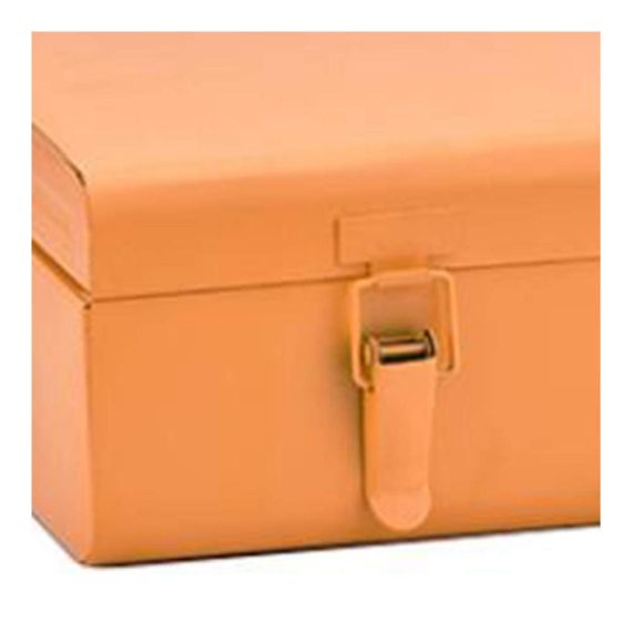 Multifunktions-Werkzeugkasten Verdickter Eisenkasten für sichere Aufbewahrung - Robuste Tragbox in Orange (40 * 15.7 * 8.4cm