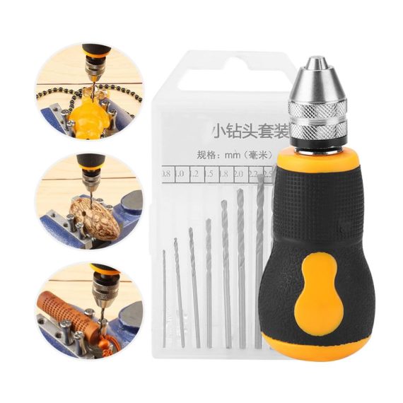 Präzisions-Handbohrer-Set mit 10 Bohrern (08-30 mm) - Ideal für Holzbearbeitung Stiftschraubstock und Handwerk Spiralbohrer inklusive