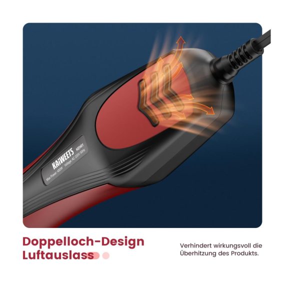 Heißluftpistole KAIWEETS 450W - Mini Heißluftföhn mit Edelstahldüse 2 Temperatureinstellungen Überlastungsschutz - Ideal für DIY Schrumpffolie Prägen