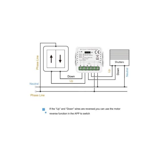 Wlan Rolladenschalter Modul mit [PROZENT FUNKTION] - Smart Steuerung für Rolladen Vorhänge & Jalousien - APP & Sprachsteuerung - Rolladen Schalter für effiziente Motorsteuerung
