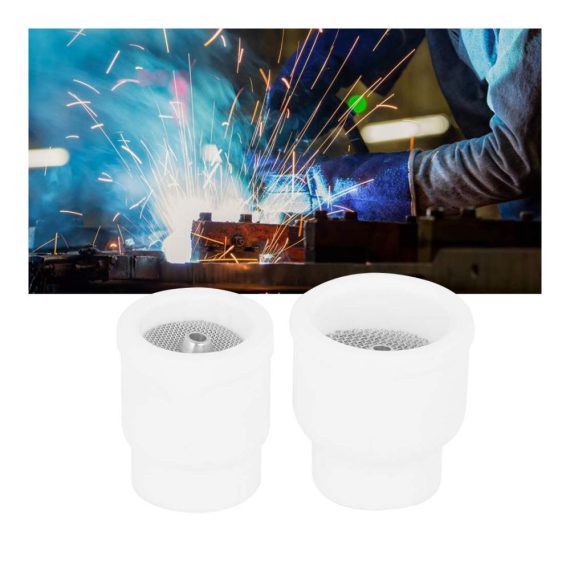 WIG-Schweißgeräte 2-teiliges Keramik-Schweißbecher-Set für WP-17/18/26/9/20 Manuelles Wig-Schweißverbrauchsmaterial Agon-Lichtbogenschweißpistole Werkzeug 10 12