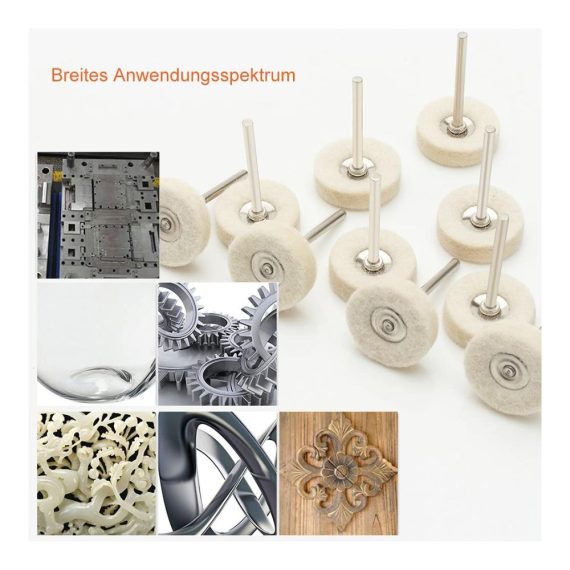 Polierpads Set für Bohrmaschine - 15-teiliger Polieraufsatz Satz inklusive Bürsten Polierkegel Polishing Pads - Ideal für Manifold Aluminium Edelstahl Chrom - Hochwertiges Polier Wheel Kit