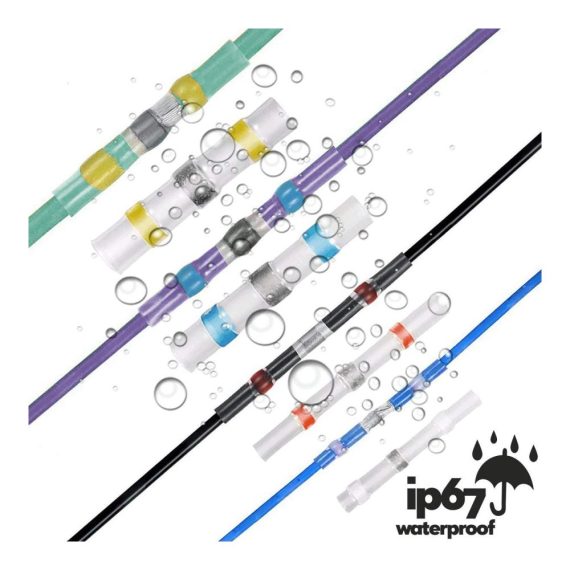 250PCS Solder Seal Wire Connectors Kit - Automotive Marine Grade Insulated Waterproof Terminals - Shrink Weld Butt Connectors for Superior Anschlussklemmen & Kits