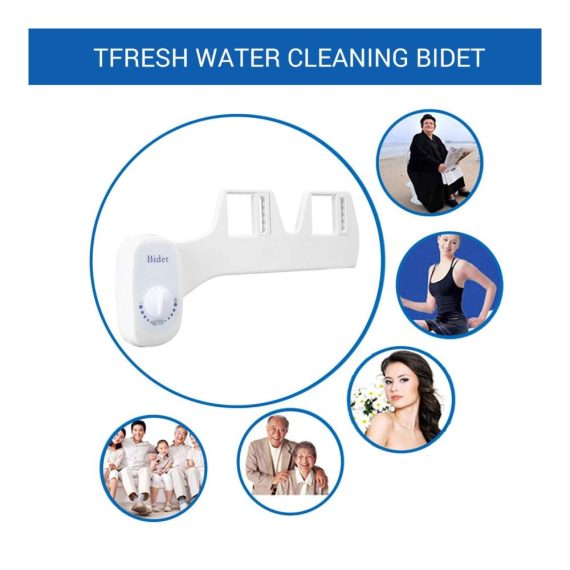Bidet Pudincoco Nichtelektrische Einzeldüse Frischwasserreinigung manuelle Sitzbefestigung Weiß