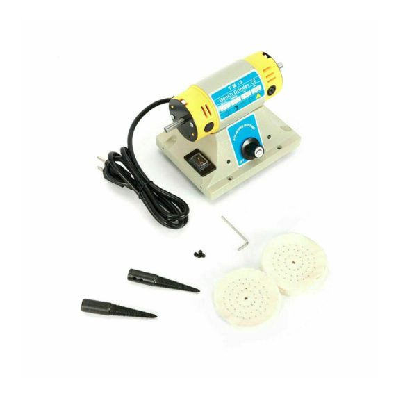 Elektrische Poliermaschine 320W - Hochleistungs Mini Doppelschleifer mit Doppelkopf einstellbare Geschwindigkeit 800-10000 U/min Elektrische Schleifmaschine und Bench Grinder für präzises Polieren
