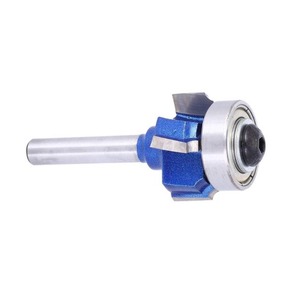 8mm Round Router Bit for Wood Grooves - Precision Edge Trimmer with 4 Teeth - Ideal for Electric Trimming or Engraving Machines