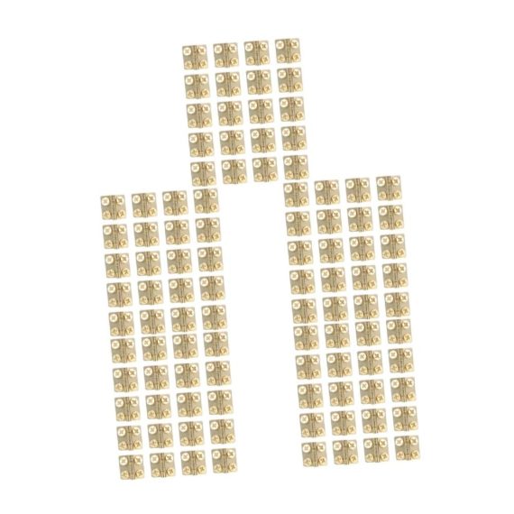 250 Stk Mini-Scharniere - Hochwertige Bastelsachen und Miniaturdekoration mit Schrauben für Schränke Retro-Messing-Scharniere Eisen-Hardware für DIY-Projekte