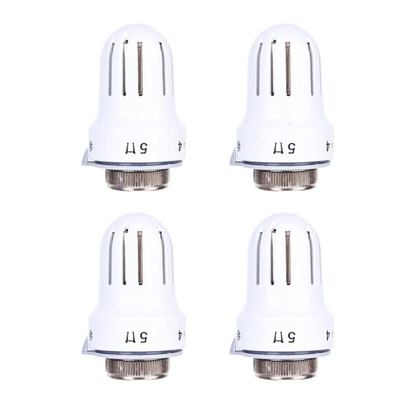 Heizkörperregler-Set Molbory 4er Pack Thermostatköpfe M30 x 1.5 mit Nullstellung für Büro und Zuhause - Kühlerthermostate Heizkörperventile Kühlerventile - Effiziente Heizungssteuerung und Temperaturregelung