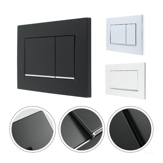 Dual WC Betätigungsplatte für Geberit Sigma30 und UP320 Spülkasten Schwarz