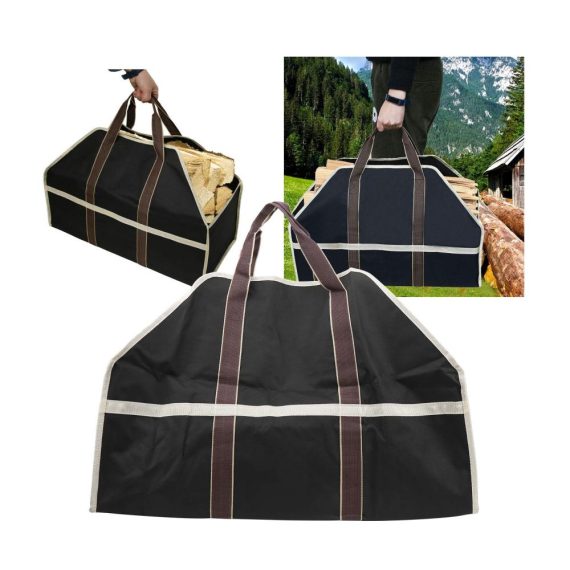 Brennholz Tragetasche aus 600D Oxford-Stoff - Robuste Holzkorb Aufbewahrungstasche für Kaminholz idealer Kaminholzträger beim Camping