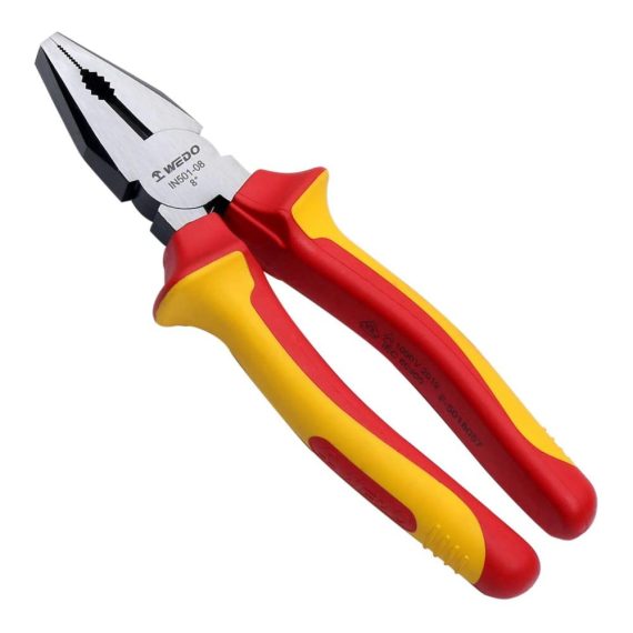 Isolierte Linesman-Zange 152 cm | VDE 1000V Kombizange mit rutschfesten Griffen | HRC 58-63 Backenhärte | Elektriker Seitenschneider für präzise Arbeiten