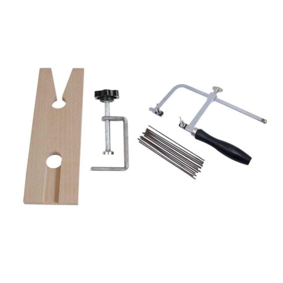 3-in-1 Juweliersägen-Set mit 144 Klingen und Pin Clamp für präzise Metallarbeiten - Profi Schmuckwerkzeuge