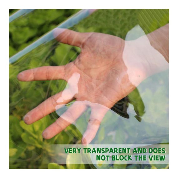 420 g/m² Transparente PVC Plane für den Außenbereich | Mit Ösen Kabelbindern & Gummibändern | Geeignet für Pavillons & Terrassen | 2x2.5m