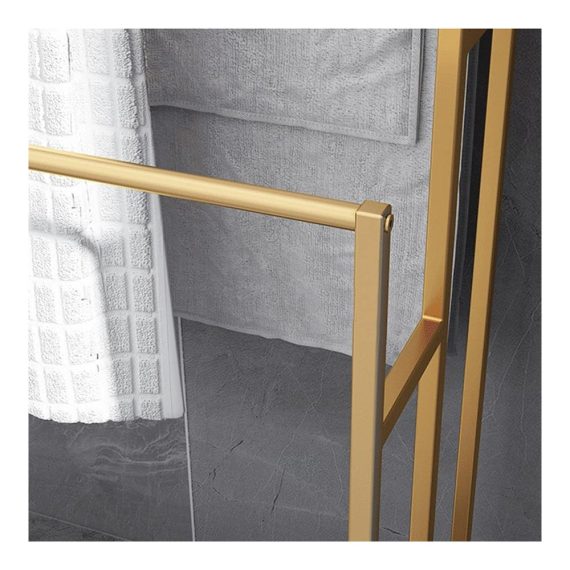 Freistehender 3-stufiger Handtuchständer – Rostbeständiger Handtuchhalter für Badezimmer Außenpool Hotel Strand – Goldener Handtuchständer mit eleganter Präsenz