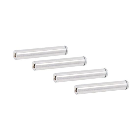 Edelstahl Dübelbohrer Bilderrahmen-Halter Schrauben Set (12 Stück) inklusive Abstandsschrauben und Werbenägel – Befestigungsset für Bilderrahmen (19 x 150 mm