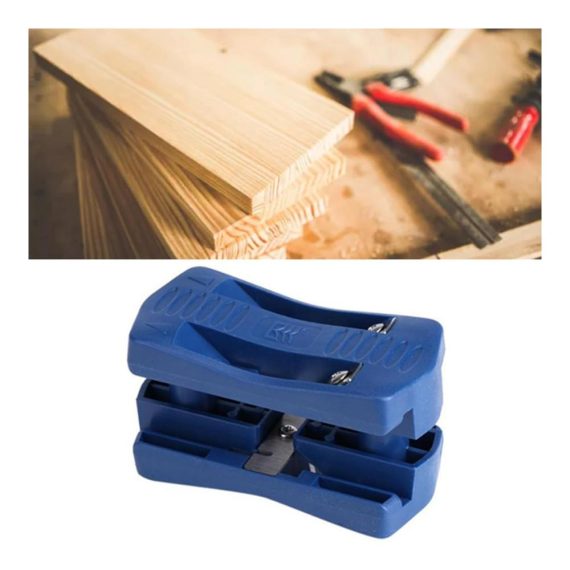 2-Klinge Kantenanleim-Furnierschneider für die Holzbearbeitung - Robust und vielseitig einsetzbar aus PVC-Kunststoff und ABS - Rutschfeste Oberfläche - Ideal für präzises Arbeiten