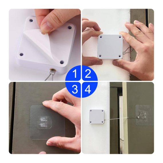 Automatische Türschließer 3er Set – Mini Türschließer ohne Bohren (800g) mit Tunnelzug ideal für Home Offices und Schlafzimmer