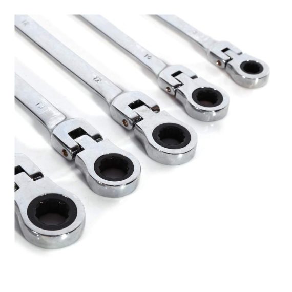 6-teiliger Ratschenschlüssel Satz | Ringmaulschlüssel mit flexibler Schraubtechnik | Umschaltbarer Zahnradschlüssel Set 8-17 mm | Aktivitäten-Zahnratschlüssel für vielseitige Anwendungen