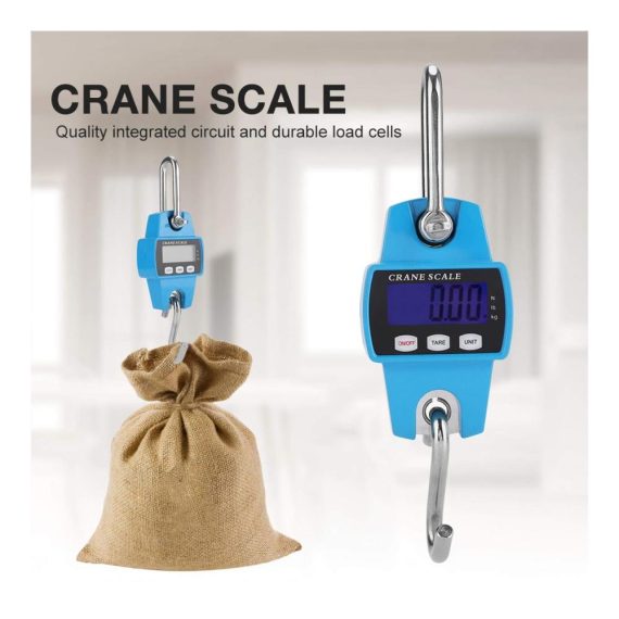 Digital Hängende Kranwaage 300KG - Industrieller Hakengewichtsmesser für Maßstäbe Shoplice Präzise Sky Blue Lösung