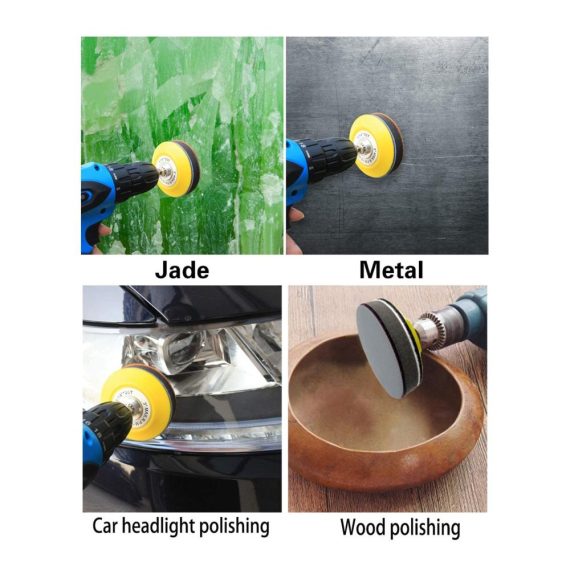 Exzenterschleifer Schleifpapier Set 125mm 60 Stück mit Klettverschluss - Nass und Trocken Wasserschleifscheiben Körnung 320/600/800/1200/1500/2000 für Auto Metall und Holz