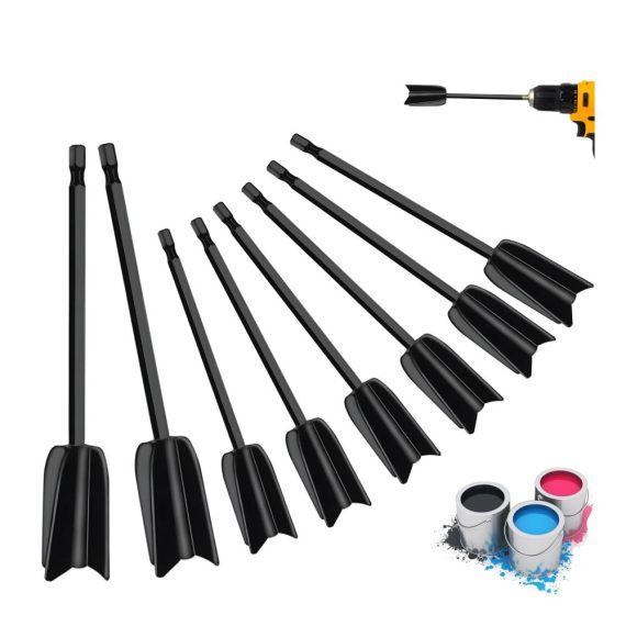 Epoxidharz Rührwerke - 8 Stück 22cm Mischpaddel für 1/4 Bohrer - Farbrührer Epoxidmischer wiederverwendbar - ideal für Silikonmischen Malen und Keramikglasur
