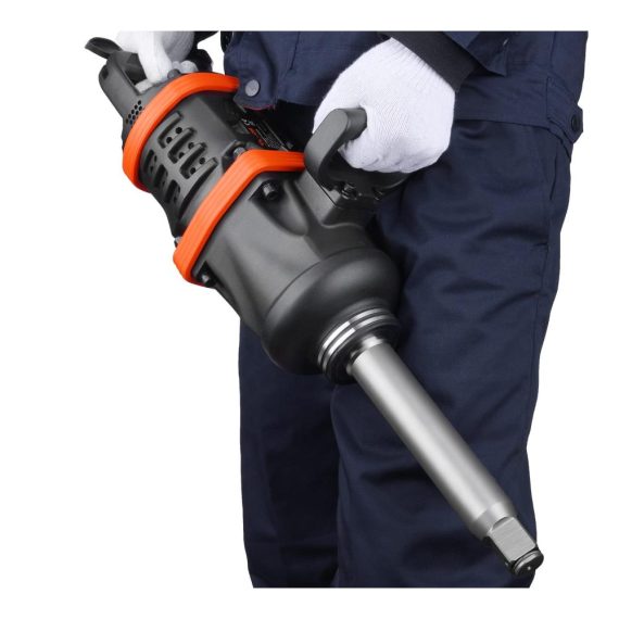 Druckluft-Schlagschrauber mit 7016Nm Max. Lösemoment 254cm Vierkant (1Zoll) 138bar Max. Betriebsdruck – Vibrationsarmer geräuscharmer Luftschrauber für präzises Anziehen und Lösen von Schrauben