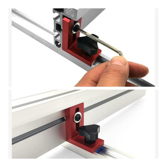 Miter Track Stop 30/45 für Präzision in der Holzbearbeitung - Führungsschiene Stop für T-Nut T-Tracks Ideales Zubehör für DIY Holzbearbeitungswerkzeuge
