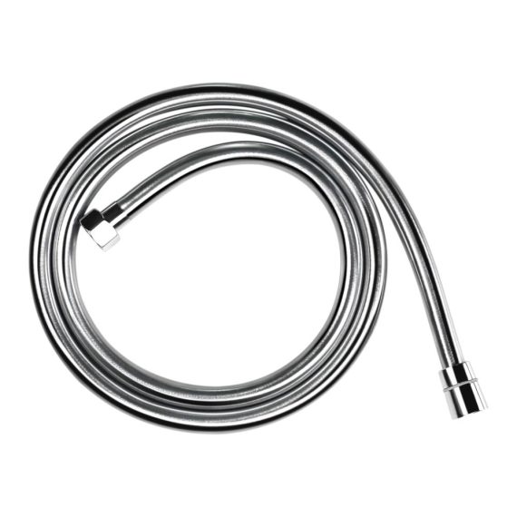 Brauseschlauch 1500mm mit G1/2 Anschluss Anti-Knickschutz PVC-Optik Korrosionsschutz Verdrehsicher Hitzebeständig - Chrom Duschschlauch für universale Verwendung