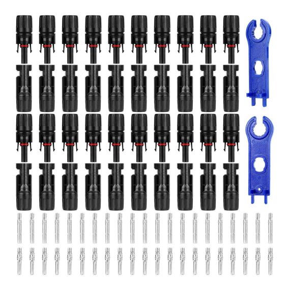 20 Paar Multi-Contact-Solarstecker IP67 1000 V 30 A wasserdichter Solarmodul-Kabelverbinder inklusive Schraubenschlüsseln