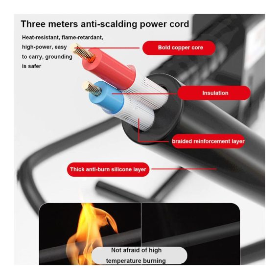 Kunststoffrohr-Schweißgerät mit Intelligenter Digitalanzeige (120–330 °C) - 3m Kabel Verbrühungssicher - Schweißen von PE/PB/PPR-Rohren (25–110 mm