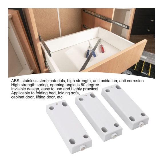 Magnetische Push-to-Open Druckriegel für Schränke – 3 Stück Verstellbare Schubladen- und Schranktürverschlüsse mit Magnet geeignet für 25 m Schranktüren