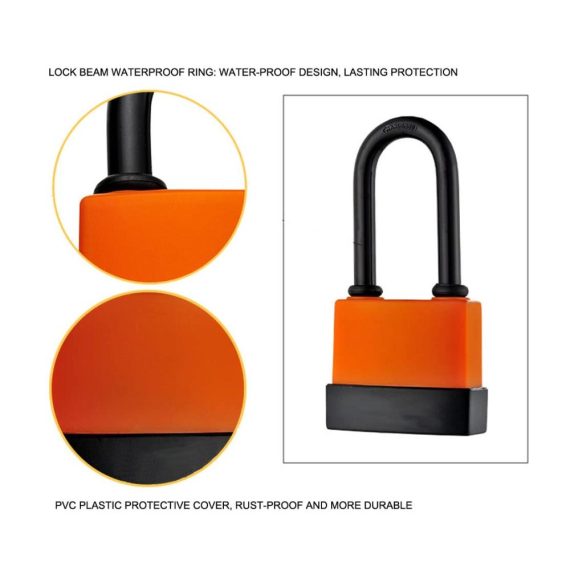 Wasserdichtes Vorhängeschloss mit 45mm langem Bügel - Ideal für Gym Locker Schule Garage Zaun und Schuppen - Inklusive 3 Schlüssel