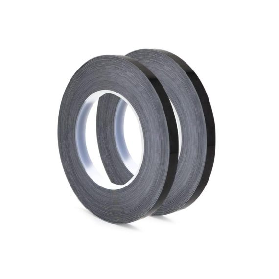 Malerkrepp 2 Rollen 10mm x 50m - Selbstklebendes und wasserdichtes Dichtungsband für Keramikfliesen Zierleisten und Schönheitsnähte in Decken Wände Türen - Hochwertiges Metallisiertes Polyester Mylar Folienband für präzise Ziernähte (Blau