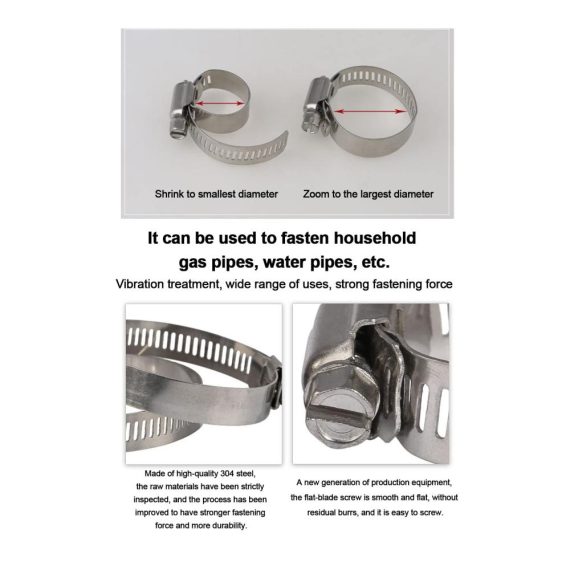 Edelstahl Rohrschellen 5er Set – Ø 400-500 mm 12 mm Breite – Schlauchschellen für Wasserleitung Sanitär und Auto