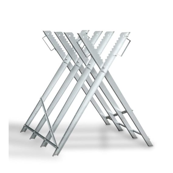 Stabiler klappbarer Holzsägebock - 81x80x80 cm 150 kg Belastbarkeit - Verzinkter Holzbock für Kettensägen und Handsägen