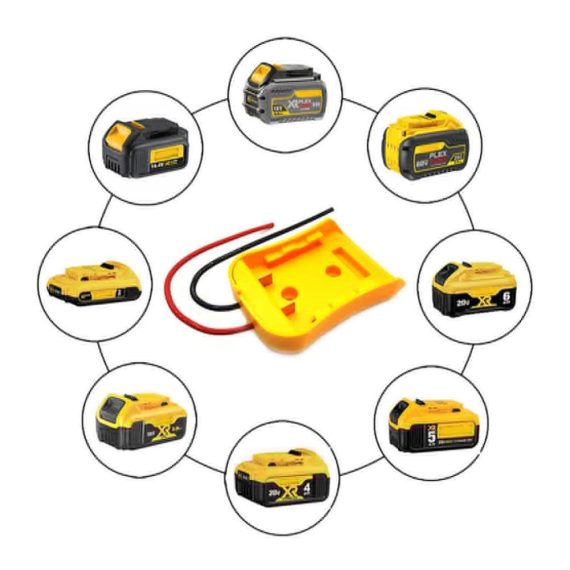 Namvo Power Wheels Batterieadapter für Werkzeugakkus – Kompatibel mit 20 V Max und 18 V Batterien 12 Gauge Robotik-Dock Stromanschluss