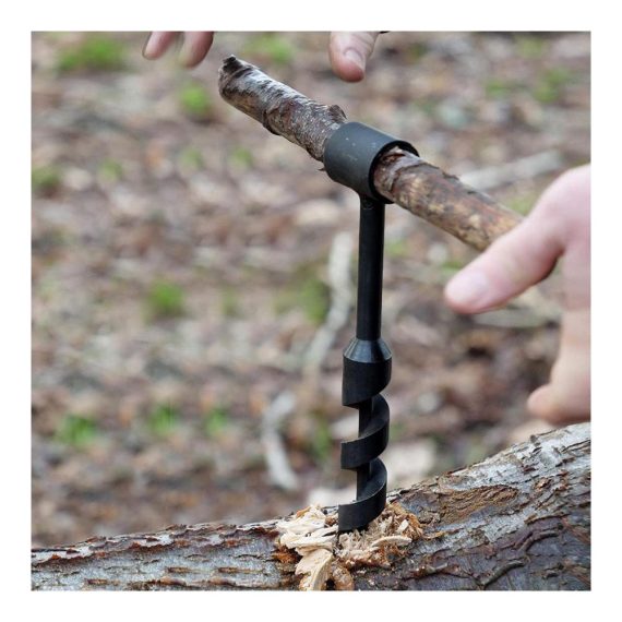Schlangenbohrer Spiralbohrer für Outdoor Survival und Camping - Manueller Bohrer mit Schlüsselwerkzeugen für Anfänger und Liebhaber